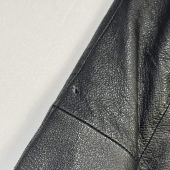 St. John's Bay Jacket Mens 2XL Black Leather Bomber Full Zip Lined Insulated - Picture 5 of 15